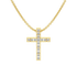 Channel Set Cross Pendant