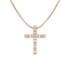 Channel Set Cross Pendant