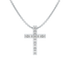 Channel Set Cross Pendant