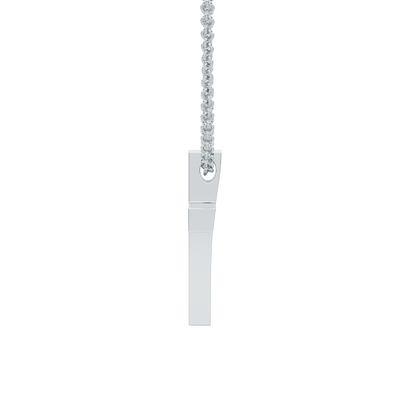 Channel Set Cross Pendant