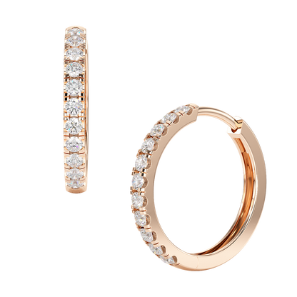 Petite Hoop Earrings in rose gold