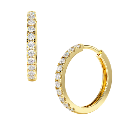 Petite Hoop Earrings in yellow gold