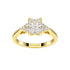 Radiant Trefoil Engagement Ring