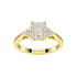 Emerald Trefoil Engagement Ring