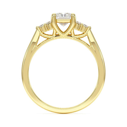 Radiant Trefoil Engagement Ring