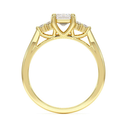 Emerald Trefoil Engagement Ring