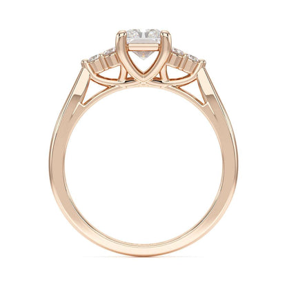 Radiant Trefoil Engagement Ring