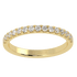 0.40ct Natural Diamond Half Eternity Ring  2.8mm 18K Yellow Gold