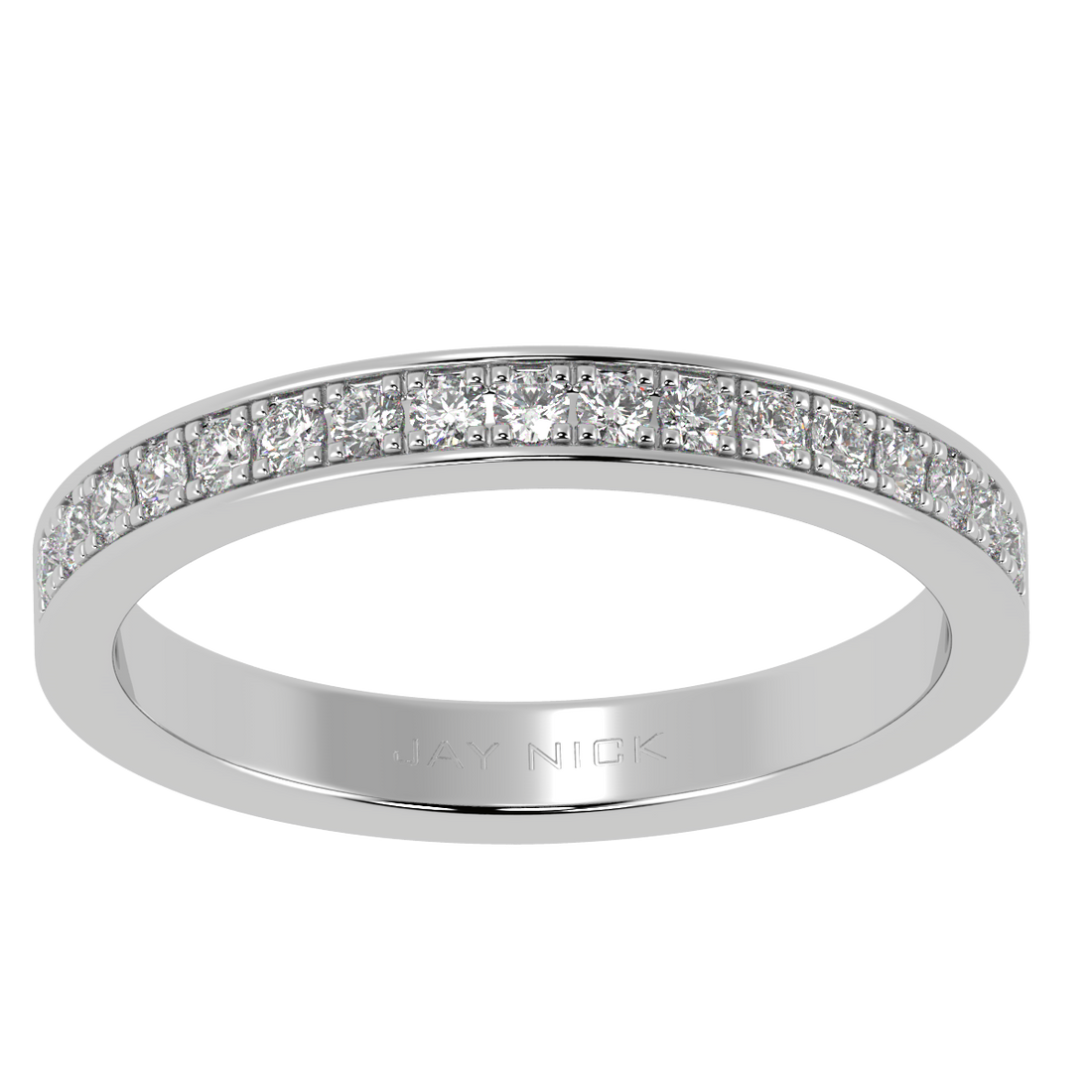 Pave Set Half Eternity Ring