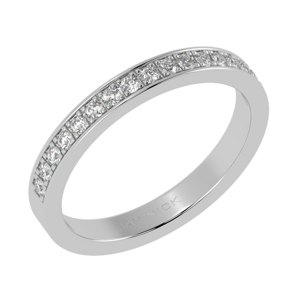 Pave Set Half Eternity Ring