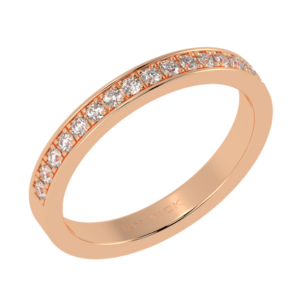 Pave Set Half Eternity Ring