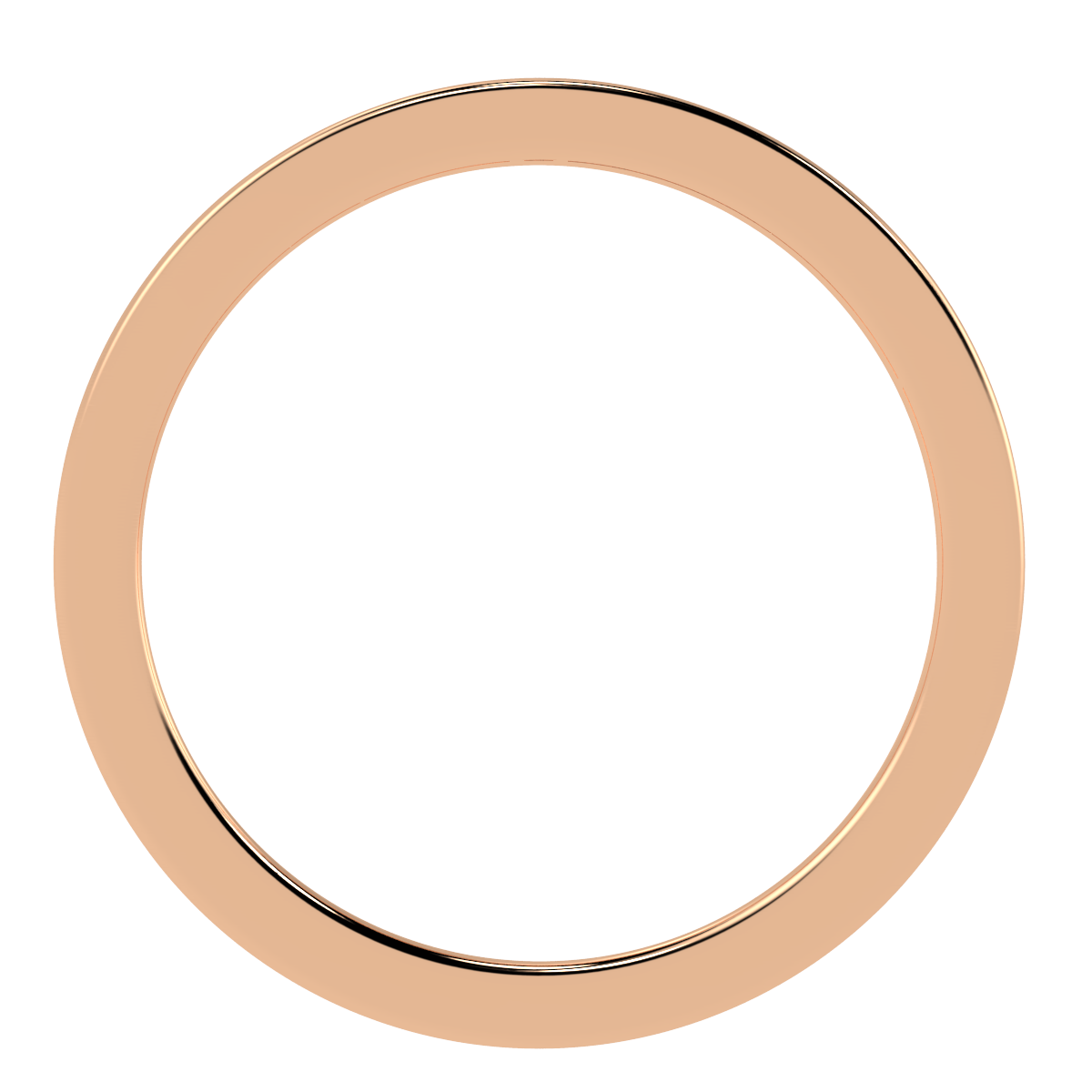 Channel Set Full Eternity Ring in rose gold, flat view