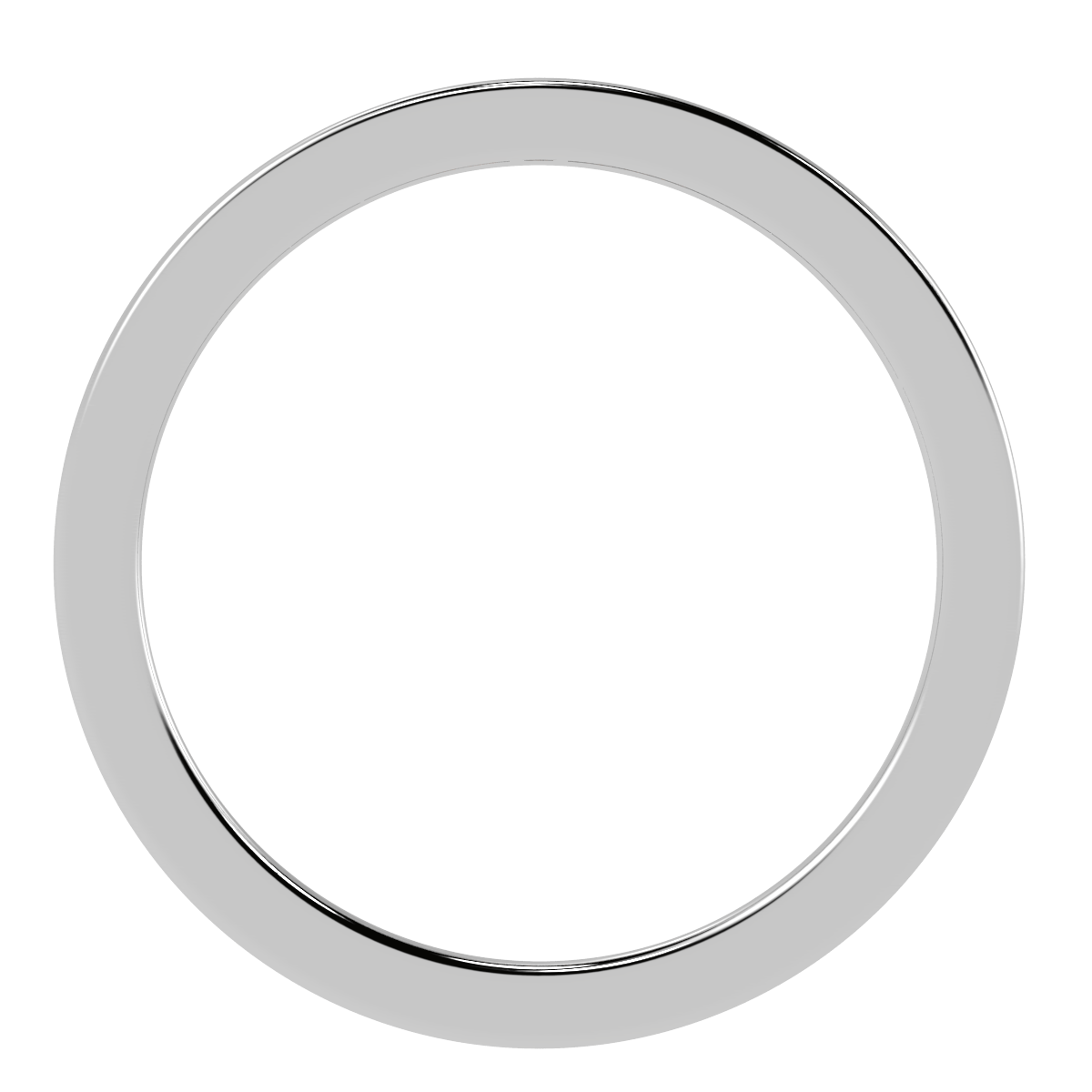 Channel Set Full Eternity Ring in white gold or platinum, flat view