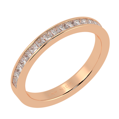 Princess Cut Half Eternity Ring