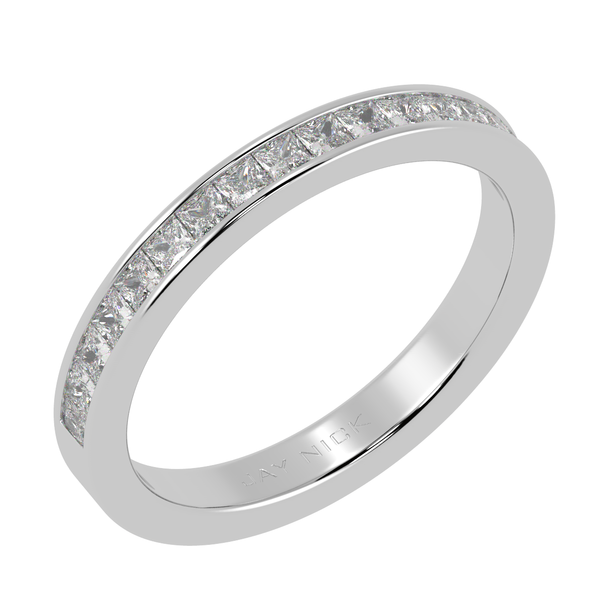 Princess Cut Half Eternity Ring