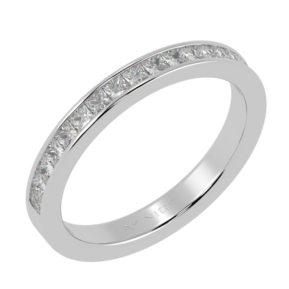 Princess Cut Half Eternity Ring