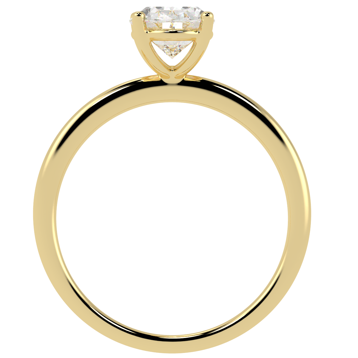 Modern Oval Cut Solitaire Ring