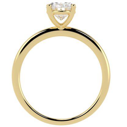 Modern Oval Cut Solitaire Ring