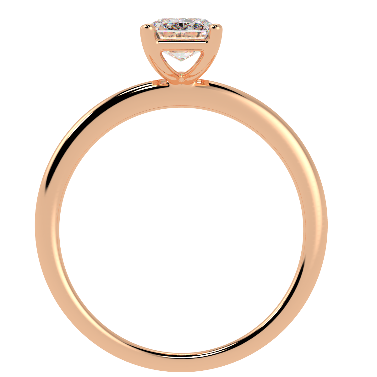 Modern Emerald Cut Solitaire Ring