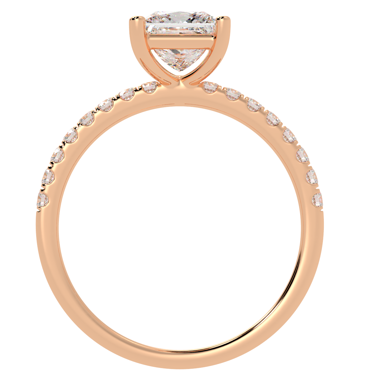 Modern Princess Diamond Shoulder Ring