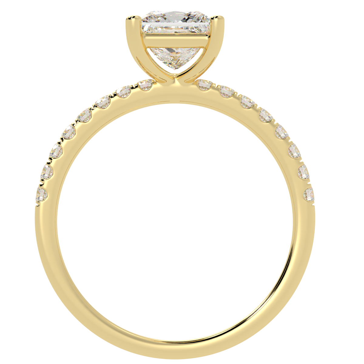 Modern Princess Diamond Shoulder Ring