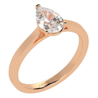 Pear Cut Solitaire Ring