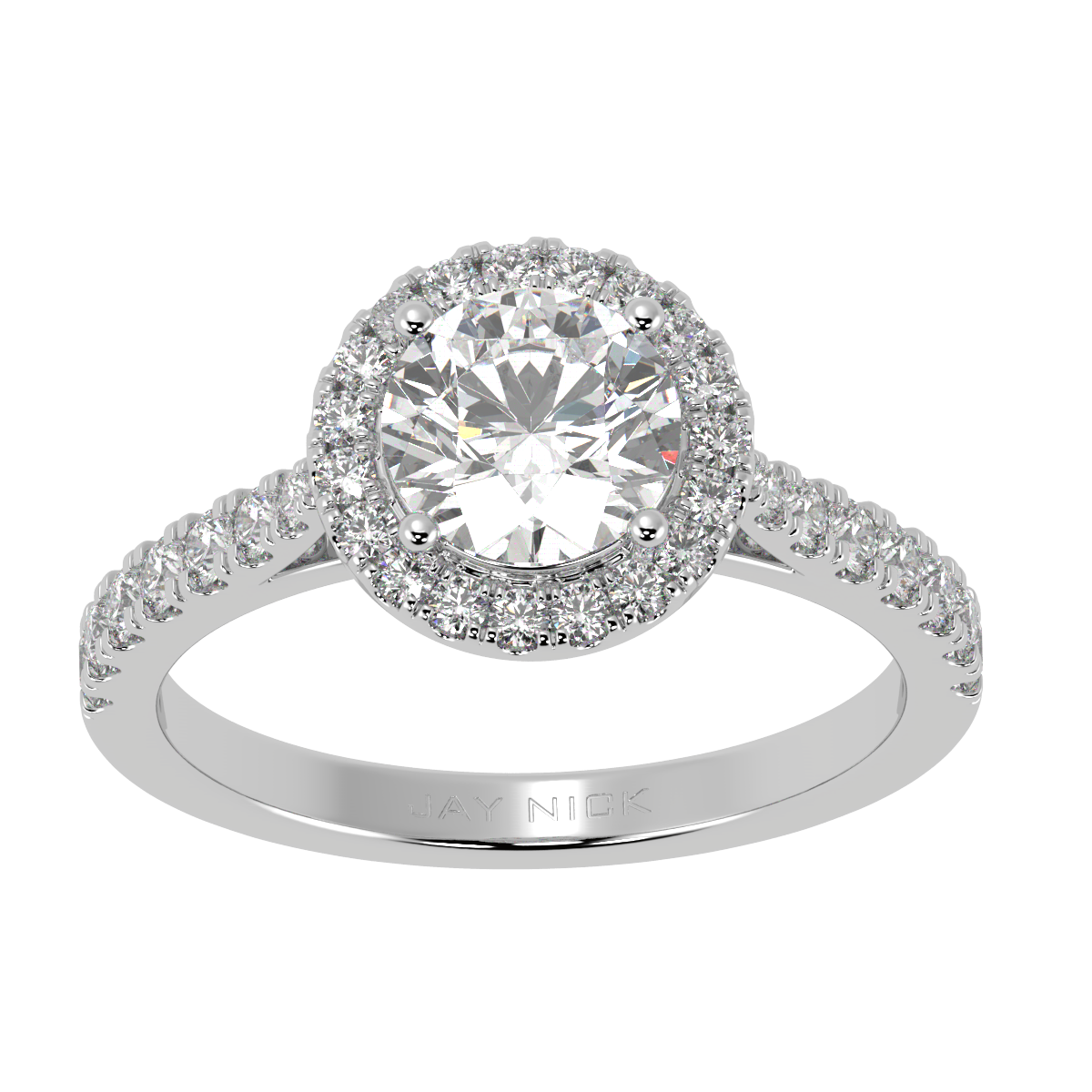 Classic Round Cut Halo Ring