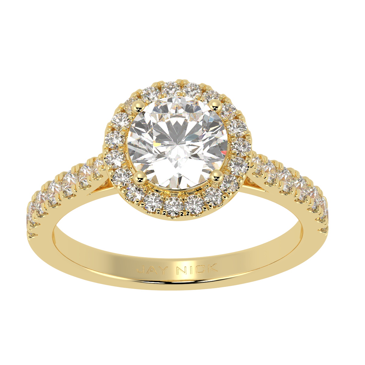 Classic Round Cut Halo Ring