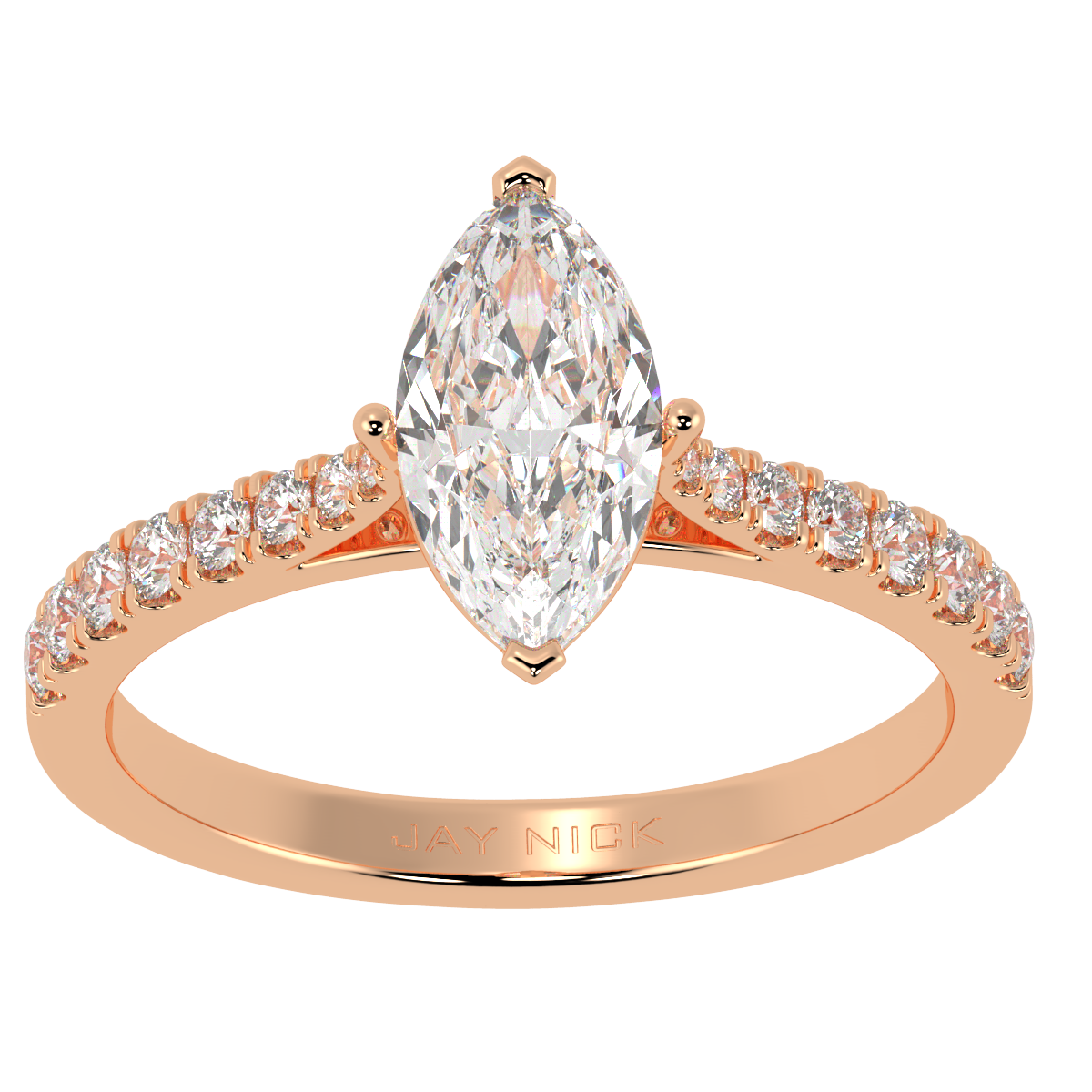 Classic Marquise Diamond Shoulder Ring