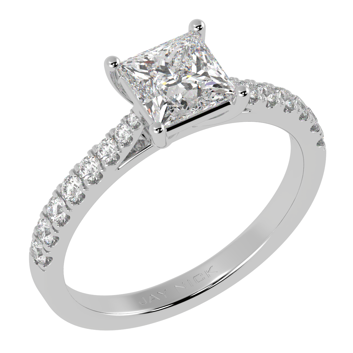Classic Princess Diamond Shoulder Ring
