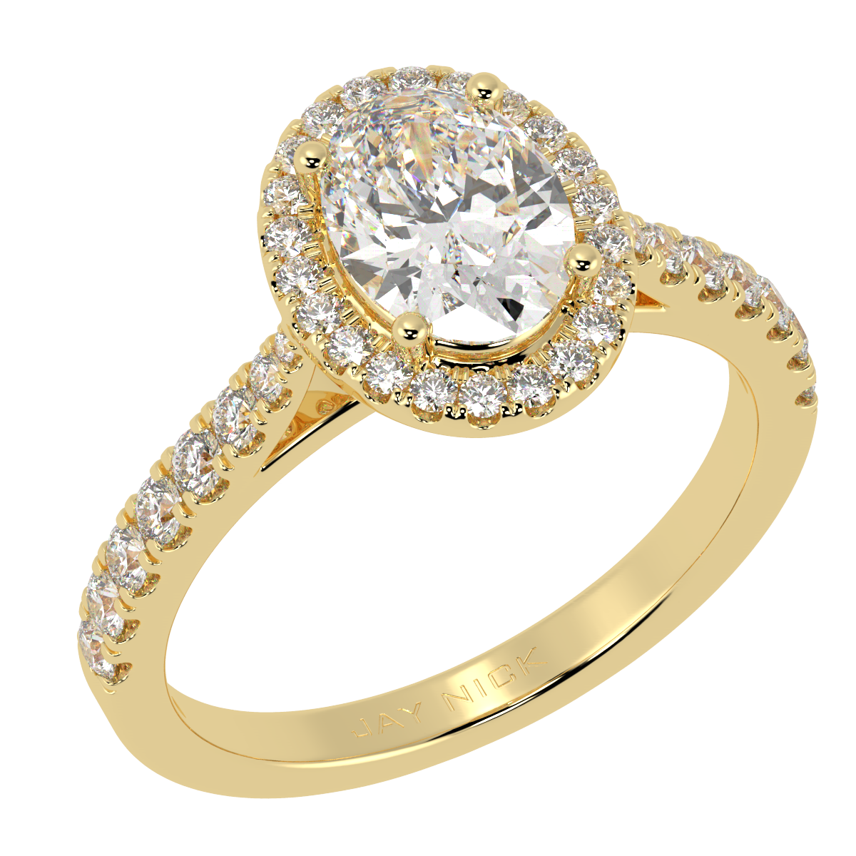 Classic Oval Cut Halo Ring