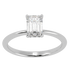 Emerald Cut Hidden Halo Ring