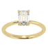 Emerald Cut Hidden Halo Ring