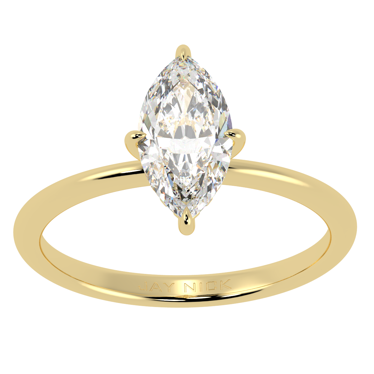 Marquise Cut Hidden Halo Ring
