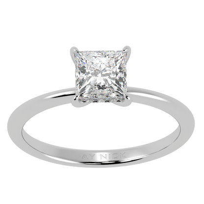 Princess Cut Hidden Halo Ring