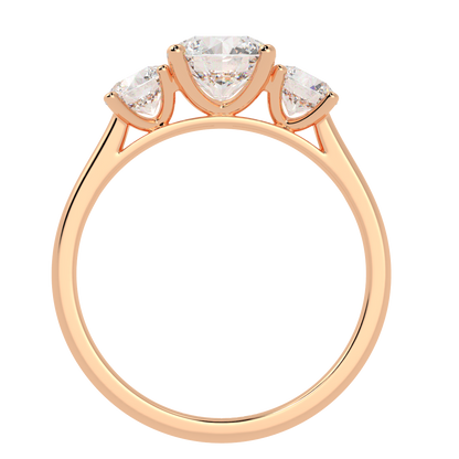 Round Cut Trilogy Ring