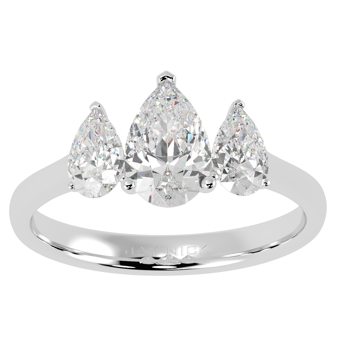 Pear Cut Trilogy Ring
