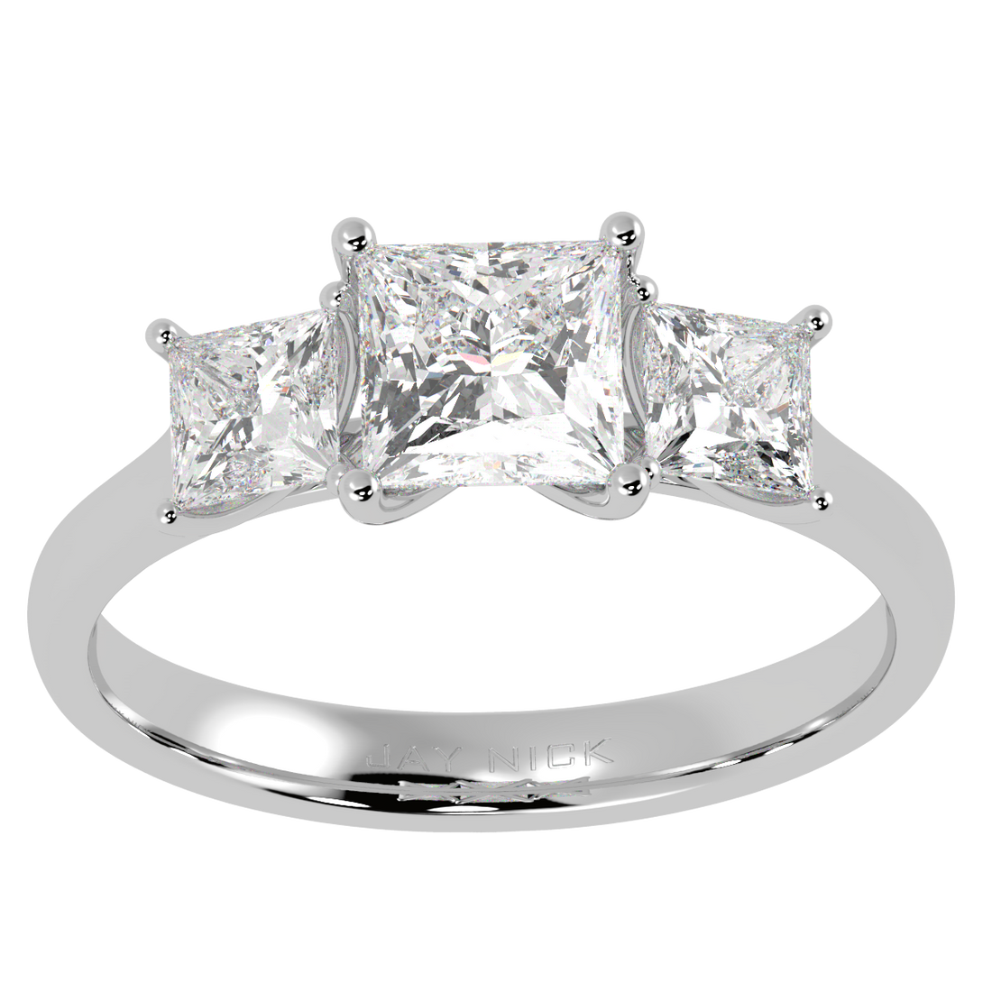 Princess Cut Trilogy Ring