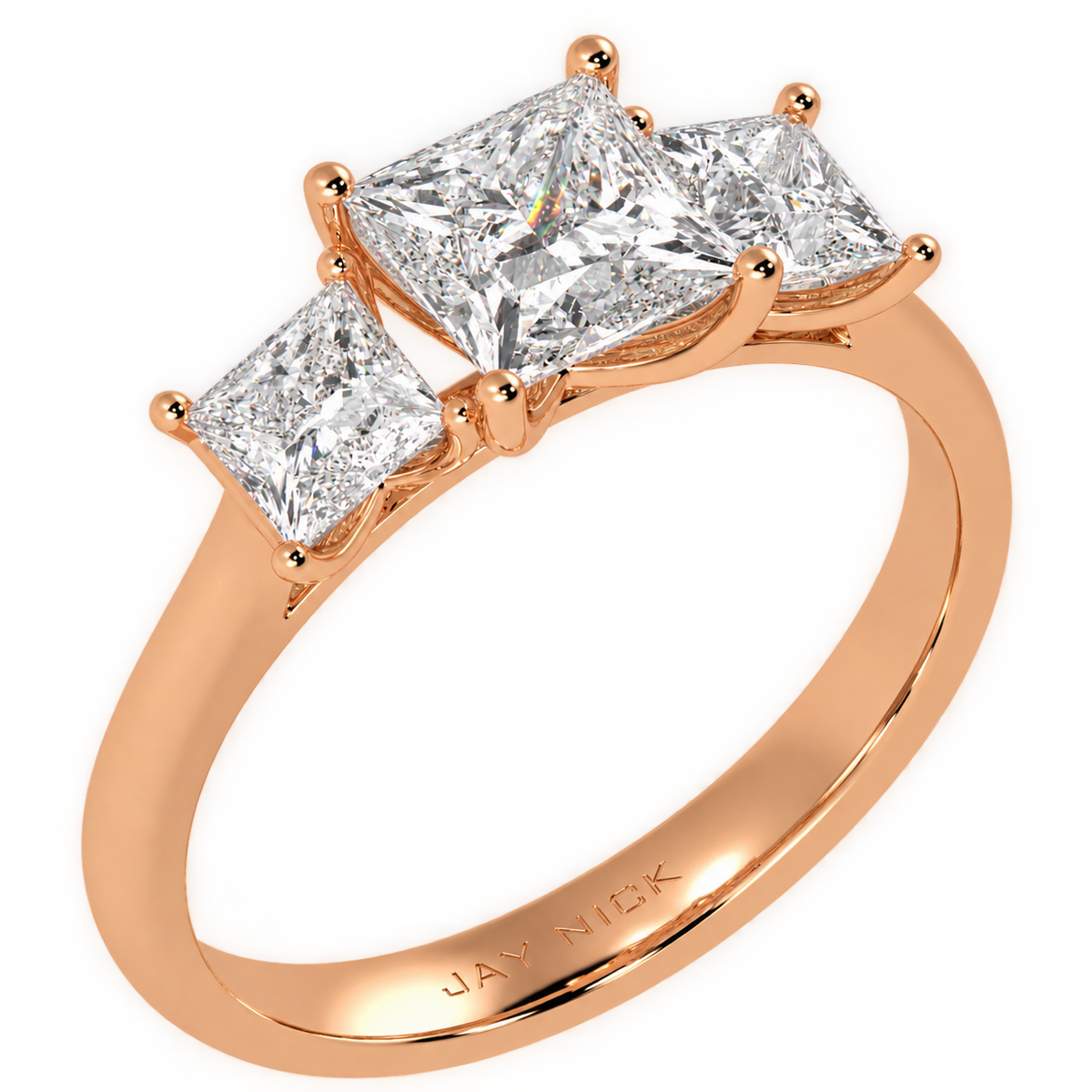 Princess Cut Trilogy Ring
