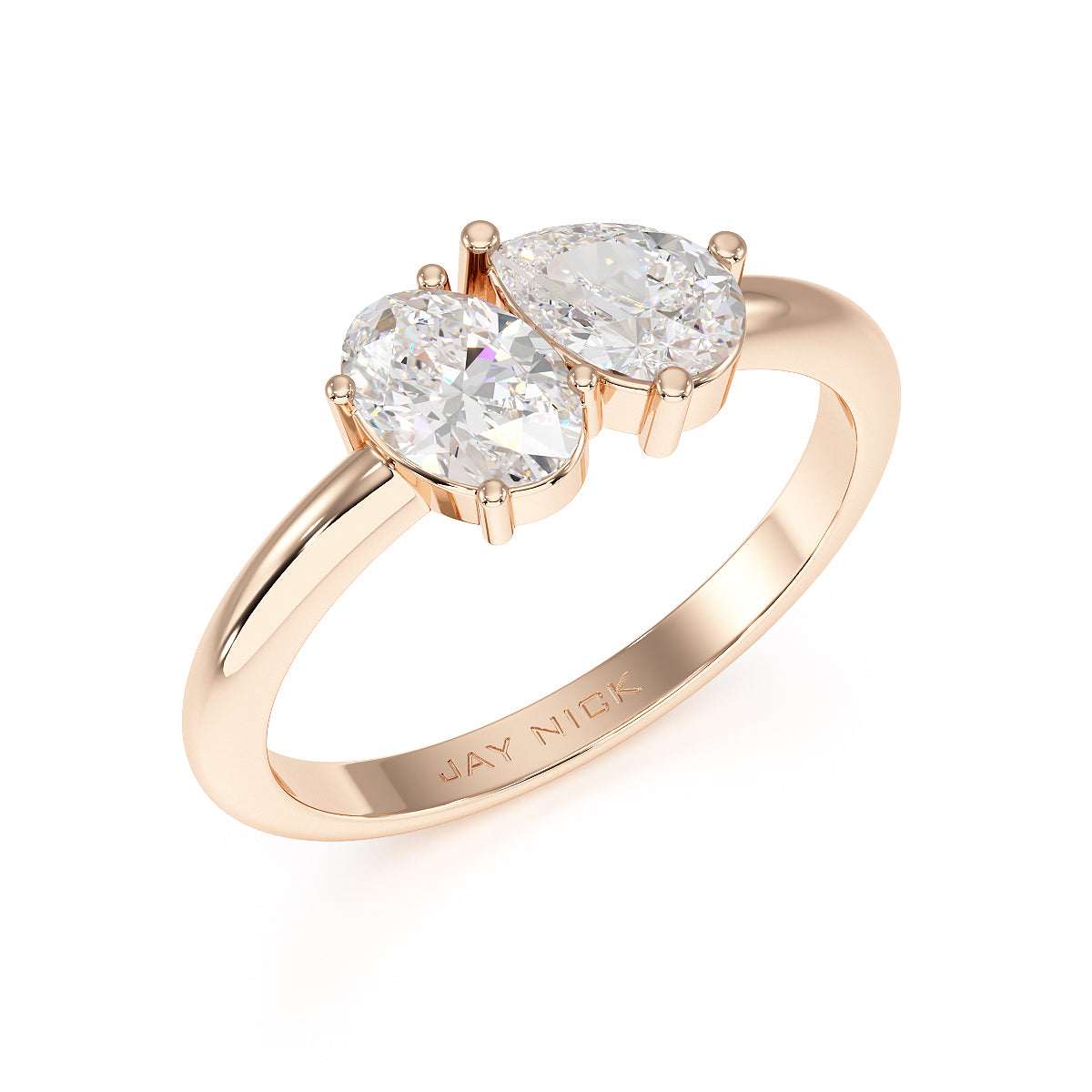 Oval &amp; Pear Toi Et Moi Ring