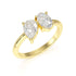 Inverted Pear & Oval Toi Et Moi Ring