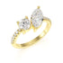 Round & Marquise Studded Shoulder Toi Et Moi Ring
