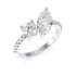 Round & Marquise Studded Shoulder Toi Et Moi Ring