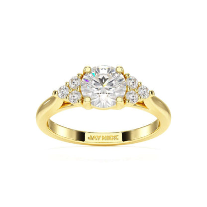 Round Trefoil Engagement Ring