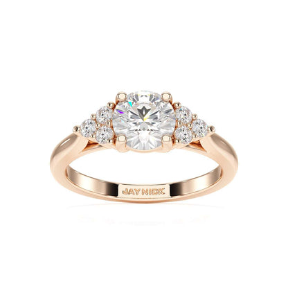 Round Trefoil Engagement Ring