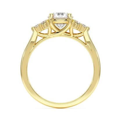 Round Trefoil Engagement Ring