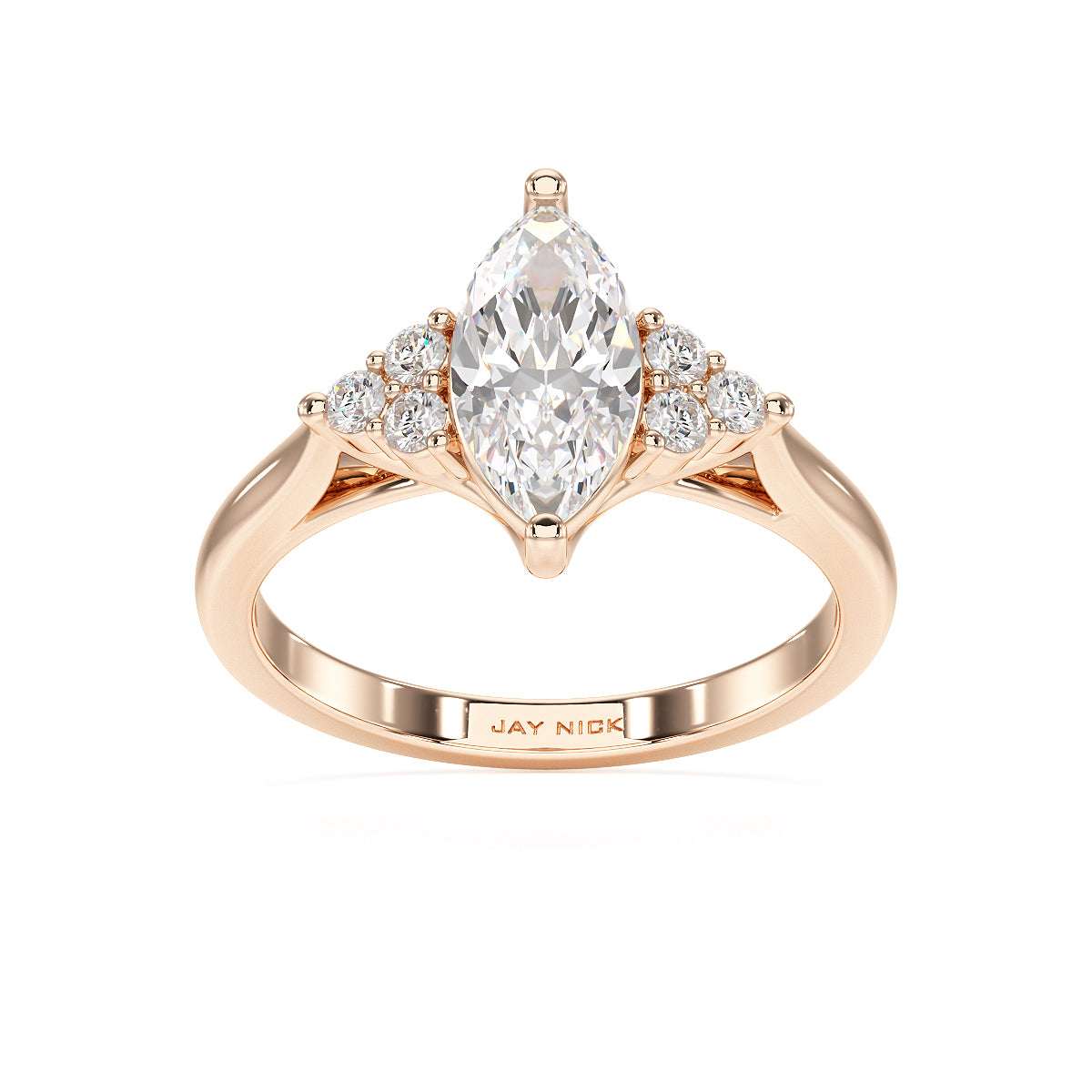 Marquise Trefoil Engagement Ring