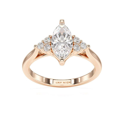 Marquise Trefoil Engagement Ring