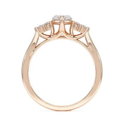 Marquise Trefoil Engagement Ring