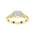 Cushion Trefoil Engagement Ring
